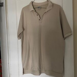 TravelSmith Men's Cream Golf Polo